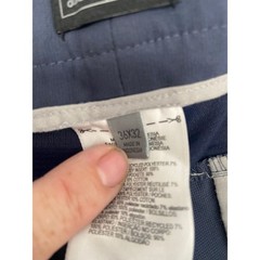 Adidas Golf Pants Mens 36×32 Navy Blue Flat Front Performance Stretch