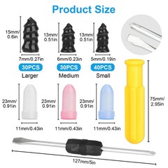 100Pcs Tire Repair Rubber Nails Tyre Puncture Repair Screws Kit w/ Screwdriver