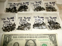 *READ* Unknown Quantity Assorted Ice Jig Blades Lure