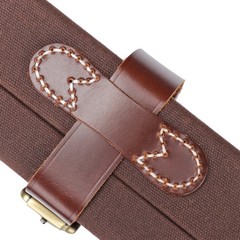 TOURBON Vintage Canvas Shotgun Hard Box Weapon Protect Storage Carry Case Gift