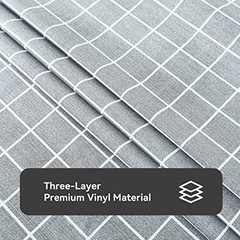 Rectangle Vinyl Tablecloth, 100% Waterproof Oil 54&Prime; x 78&Prime; (Rectangular) Grey