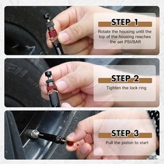 Adjustable Auto-Stop Tire Deflator Kit 10-30 PSI Screw-on Tyre Air Down Tool