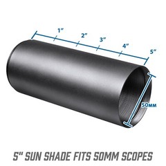5 inch Sun Shade for Barska 50mm Varmint Series Scopes Only, AF11554