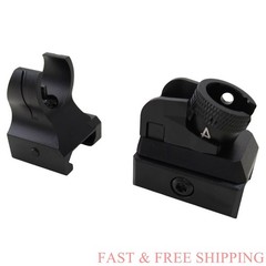 T actical Aluminum Low Profile Front &Rear Sight Set For Picatinny Diopter Scope