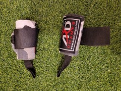 ARD CHAMPS Wrist Wraps 2-Pack Weight Lifting Camouflage Hook & Loop Gray