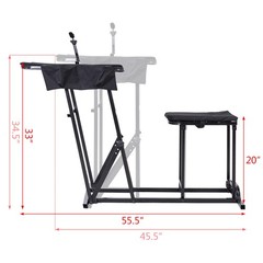 Folding Shooting Bench Seat with Adjustable Table Gun Rest Height Adjustable