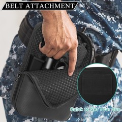 Carry Gun Pouch Concealed Pistol Holster Pack Black Waist Pocket Bag Belt Loops