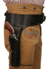 USA SELLER 44/45 Cal Holster Gun Belt Drop Loop 100% LEATHER Western RIG SASS
