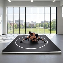 10×10 ft Inflatable Wrestling Mat for Wrestling, Martial Arts, Jitsu, Boxing,MMA