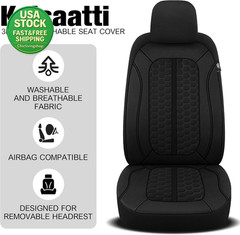 Breathable Car Seat Covers Full Set Universal Fit Air-Mesh Comfortable Black