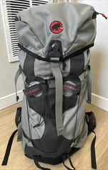 Mammut Flight 35L Backpack Pack Ski Snowboard Daypack Butterfly EUC Gray Hiking