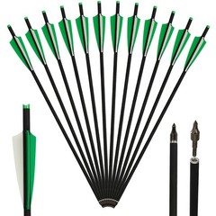 Hunting 20 inch Carbon Crossbow Bolts Crossbow Arrows +/or 100 Grain Broadheads