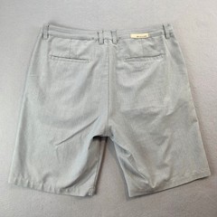 Travis Mathew Gray Heathered Herringbone Casual Shorts Size 38 Golf Walking