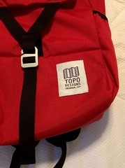 Topo Designs Colorado Y-Pack Red Backpack Rolltop Daypack Cordura 18” VGC NICE!