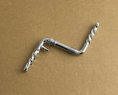 NEW! ORIGINAL115MM LOWRIDER BICYCLE TWISTED STEEL ONE PIECE CRANK IN CHROME.