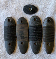 Vintage Remington Shotgun Plastic Butt Plate (Lot D) + Pistol Grip Cap