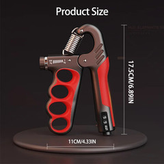 5-100kg Adjustable Hand Grip Strengthener – Forearm Exerciser with Rep Counter