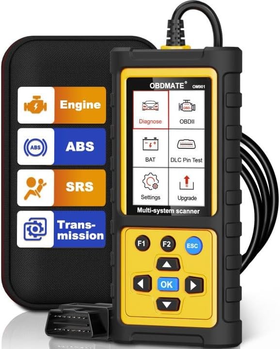 OBD2 Scanner with ABS SRS Transmission, Reset Fault Lights | Check Engine Code R