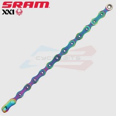 SRAM XX1 Eagle AXS 12-Speed 126-Link Nickel Rainbow Bike Chain CN-EAGL-XX1-A2