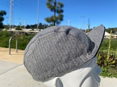 Wool cycling cap color gray HANDMADE IN USA