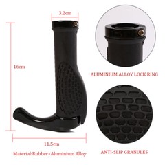 Ergonomic MTB Mountain Bike Bicycle Handlebar Rubber Grips Cycling Lock-On Ends