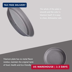 Boundless Voyage Ultralight Titanium Bowl Pan Plate Dish with Carry Bag Outdoor