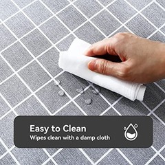 Rectangle Vinyl Tablecloth, 100% Waterproof Oil 54&Prime; x 78&Prime; (Rectangular) Grey
