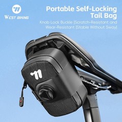 WEST BIKING Mini Bicycle Saddle Seat Bag Locking Knob Cycling Tail Bag 0.2L