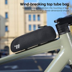 WEST BIKING Bicycle Bag Waterproof Bolt Strap Road Bike Top Tube Bag Black 0.7L