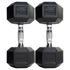 Set of 2 CAP Barbell Rubber-Coated Hex Dumbbells