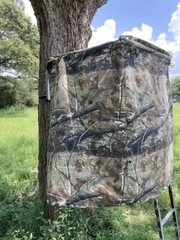 BLACK DEATH Hunting Blind Tree Stand Surround, Camo Forest Fabric – 144&Prime;