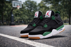 NEW SB x Jordan 4 Retro suede Black Green Men&rsquo;s Size US 7-12