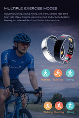 Smart Ring Blood Glucose Uric Acid Lipids HRV Sleep Fitnes Tracker for Women Men