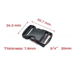 20-50mm Plastic Dual Adjustable Side Release Buckles for MOLLE Backpacks