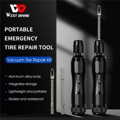 WEST BIKING Bicycle Tubeless Tire Repair Tool Kit Bike Tyre Puncture Sealant