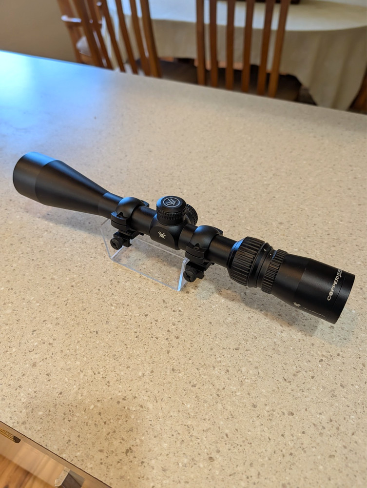 Vortex Copperhead 4x-12X x 44 scope + Vortex 1&Prime; rings — NEAR MINT