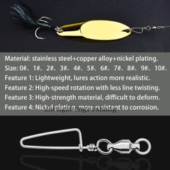 20Pcs Ball Bearing Fishing Swivels Snap Coastlock Fishing Line Connector17-330lb