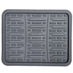 Universal Rubber Rear Floor Mat 1 Piece Black for All Season Car Truck Van SUV