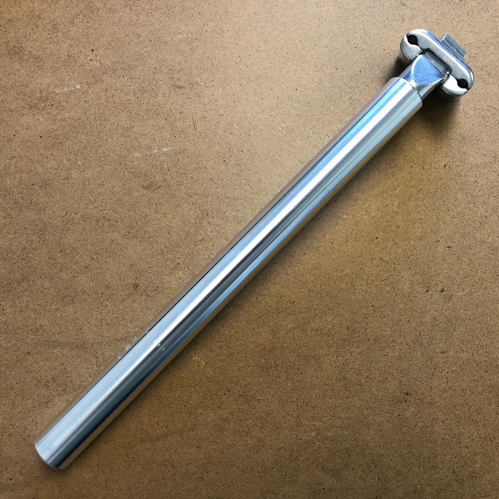 New Kalloy Bicycle Seat Post Micro Adjust 28.6 – 31.6mm Length 350mm Silver