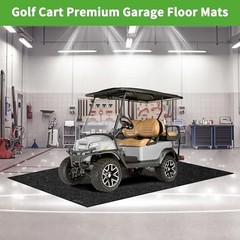 Golf Cart Garage Floor Mat 8.85×5.0 ft – Oil Absorbent Waterproof Slip Black