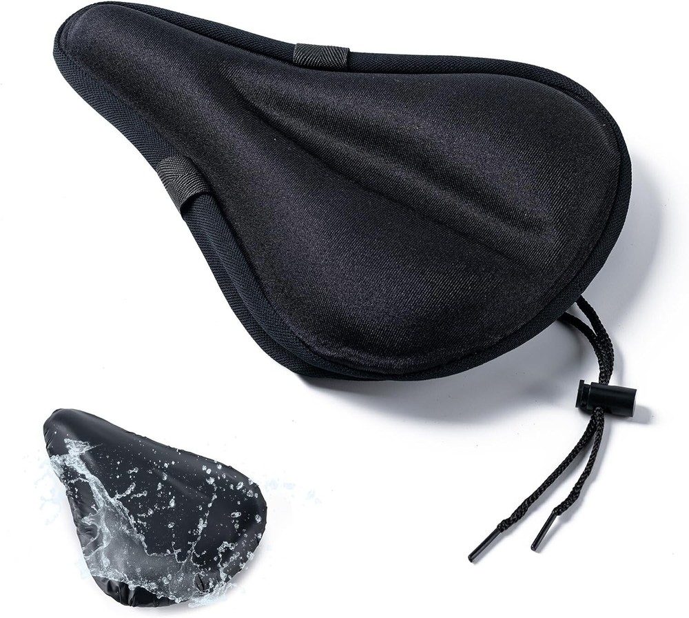 Bike Seat Cushion-Gel Padded Bike Seat Cover for Men & Women Adjustable Bicycle