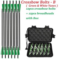 Hunting 20 inch Carbon Crossbow Bolts Crossbow Arrows +/or 100 Grain Broadheads