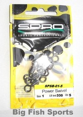 SPRO POWER SWIVELS #SPSB-01-5 NEW! QTY 5, SIZE 1, TEST 330LB