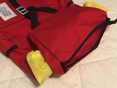 Topo Designs Colorado Y-Pack Red Backpack Rolltop Daypack Cordura 18” VGC NICE!
