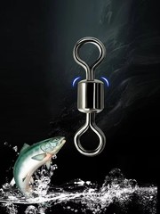 Rolling Barrel Swivel 42-330lb Fishing Swivels Solid Ring #1-#8,1/0-6/0 100PCS