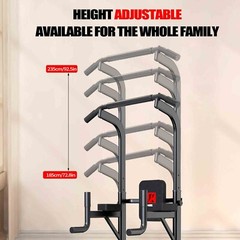 Power Tower Dip Station & Pull Up Bar – Adjustable Height Home Gym Fitness