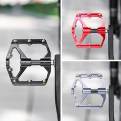 WEST BIKING Carbon Fiber Axle 3 Bearings MTB Road Bike Bicycle Flat Pedals 9/16&Prime;