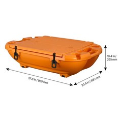 Uimoso 40 QT Floating Cooler Ice Chest for Water, Land, and Lake – Orange