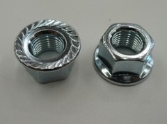 10 pcs (Lot) New Flanged BMX MTB ROAD BICYCLE Axle Nuts 3/8&Prime; X 26T (CP)