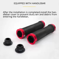 Ergonomic Rubber Bicycle Handlebar MTB Mountain Bike Grips Cycling Lock-On Ends